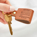 Personalised Leather 'Day You Became My…' Keyring