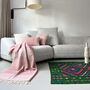 Uptown Wool Throw Pink, thumbnail 3 of 6