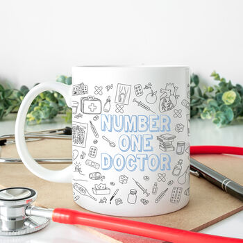 Number One Doctor Doodles Ceramic Mug, 2 of 5