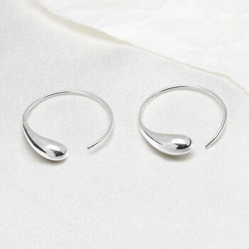 Open Hoop Sterling Silver Earrings, 2 of 7