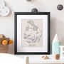 Personalised Monochrome New Parent And Baby Sketch, thumbnail 2 of 6