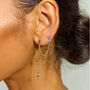 Splash Double Post Earring With Drop, thumbnail 3 of 4