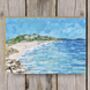 Swanpool Beach Falmouth Cornwall Upcycled Collage Card, thumbnail 1 of 1
