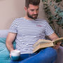 Personalised Embroidered Summer Breton Men's T Shirt, thumbnail 2 of 4
