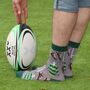 Men's Bamboo Socks Grey Green Rugby, thumbnail 1 of 6