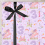 Three Sheets Of Children's 3rd Birthday Unicorn Wrapping Paper, thumbnail 1 of 2
