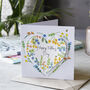 Father's Day Wildflower Seed Heart Card, thumbnail 1 of 9
