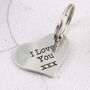 I Love You Gift Personalised Romantic Heart Keyring, thumbnail 2 of 9