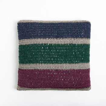 Misty Rainbow Cushion Cover Crochet Kit Beginners, 3 of 8