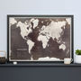 Scratch The World® Black Map Print With Coin, thumbnail 8 of 11