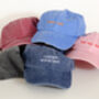 Personalised Vintage Cap With Custom Embroidery Text, thumbnail 7 of 10