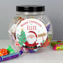 Personalised Santa Christmas Jar Of Sweets Gift, thumbnail 2 of 3