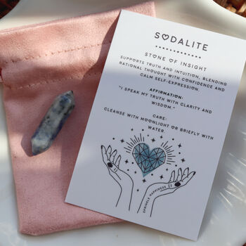 Sodalite Crystal Point For Insight And Harmony, 3 of 6