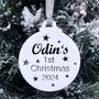 Baby's 1st Christmas Personalised Tree Decoration, thumbnail 3 of 12