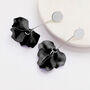 Black Rose Petal Long Drop Earrings, thumbnail 1 of 3