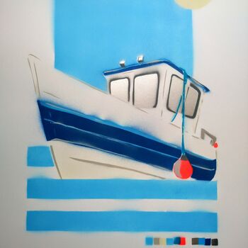 'East Coast Boat' Original Stencil Edition, 2 of 7