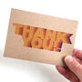Set Of 12 Colourful Retro Thank You Postcard Note Cards, thumbnail 5 of 8