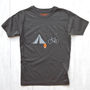 Bike And Tent Organic Cotton T Shirt, thumbnail 3 of 6