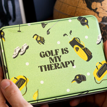 Personalised Green Golf Tin Gift Set For Him, 2 of 5