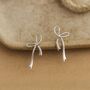Sterling Silver Or Gold Plated Bow Earrings, thumbnail 2 of 6