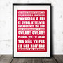 Land Of Father's Wales Rugby Song Lyrics Poster, thumbnail 2 of 2