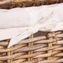 Faya Square Lined Rattan Laundry Basket, thumbnail 6 of 6