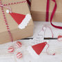 Santas Hat With Pom Poms Gift Tags Santa And Friends, thumbnail 1 of 3