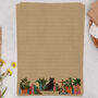 A5 Kraft Letter Writing Paper With Cat On Bookcase, thumbnail 1 of 4