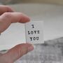 Tiny First Anniversary I Love You Card, thumbnail 2 of 7