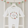 Personalised First Christmas Bodysuit / Babygrow Wreath, thumbnail 3 of 7
