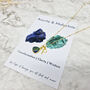 18k Gold Vermeil Plated Azurite And Initial Necklace, thumbnail 4 of 7