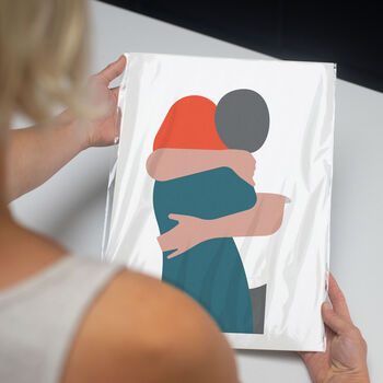 Couple Hug Art Print, 4 of 7