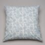 Large Square Floral Pattern Blue Cotton Pillowcase, thumbnail 3 of 4