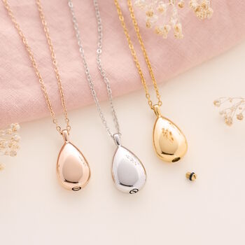 Pet Memorial Teardrop Ashes Necklace, 2 of 3