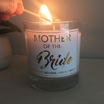 Mother Of The Bride Personalised Candle, 4 of 4