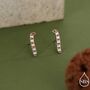 Sterling Silver Enamel Garden Eel Stud Earrings, thumbnail 1 of 11