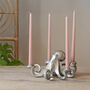 Silver Octopus Candle Holder, Candlestick, thumbnail 1 of 4