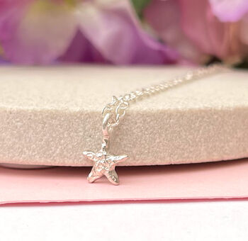 Sterling Silver Mini Starfish Anklet, 12 of 12