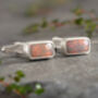 Australian Opal Cufflinks In Sterling Silver, thumbnail 4 of 4