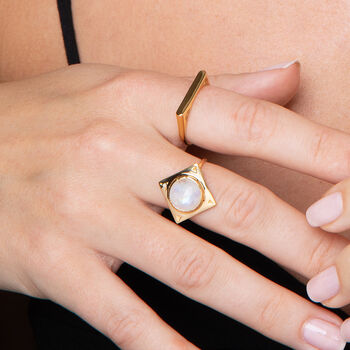 Gold Vermeil Gaia Goddess Ring, 3 of 4