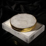 White And Gold Crystal Coaster Set Of Two, thumbnail 1 of 6
