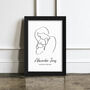Personalised Line Art New Mum And Baby's Love Print, thumbnail 1 of 12