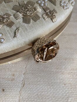 Gold Oval Handcrafted Clutch Bag, 5 of 10