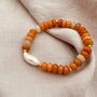 Red Aventurine And Freshwater Pearl Bracelet, thumbnail 4 of 5