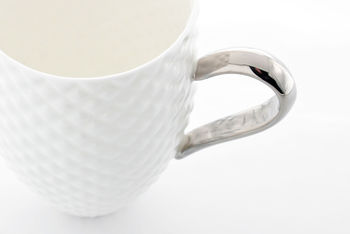 Black Coffee Cup With Gold Or Platinum Handle, 8 of 12
