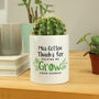 Personalised 'Thanks For Helping Me Grow' Ceramic Teacher Pot, thumbnail 2 of 4