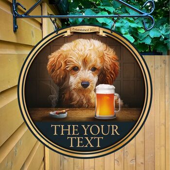 Pooch And Pint Personalised Pub Sign/Bar Sign/Man Cave, 2 of 8