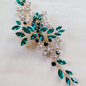 Emerald Hair Comb, 6 of 6