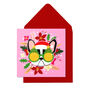 Christmas Glitter Festive Frenchie, Box Of 10 Cards, thumbnail 1 of 2