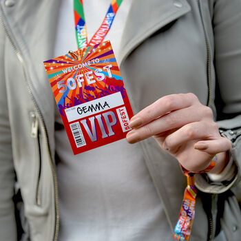 50 Fest 50th Birthday Party Festival Vip Pass Lanyards, 2 of 11